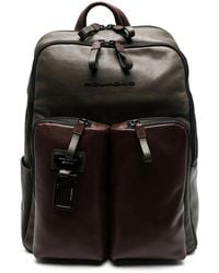 Piquadro - Logo-Plaque Detail Backpack - Lyst