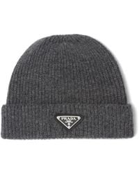 Prada - Wool And Cashmere Beanie - Lyst