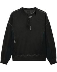 Musium Div. - Embroidered Panelled Sweatshirt - Lyst