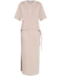 Lemaire - Belted Ribbed Maxi Dress - Lyst