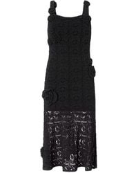 Pinko - Midi Floral-Appliqué Dress - Lyst