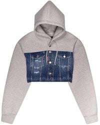 DSquared² - Sudadera Corta Con Capucha - Lyst