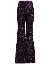 Silvia Tcherassi - Avellino Sequin-Embellished Flared Trousers - Lyst