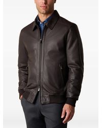 Brooks Brothers - Leather Bomber Jacket - Lyst