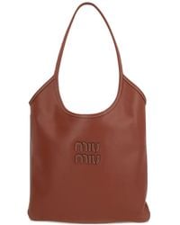 Miu Miu - Logo-Patch Tote Bag - Lyst