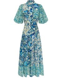ALÉMAIS - Abito Lungo A Fiori - Lyst