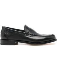 Doucal's - Pebbled-Leather Loafers - Lyst