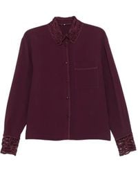 Ermanno Scervino - Lace-Trim Button-Up Shirt - Lyst