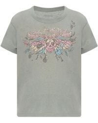 Zadig & Voltaire - Camiseta Marta Concert Diamanté con cuello redondo - Lyst