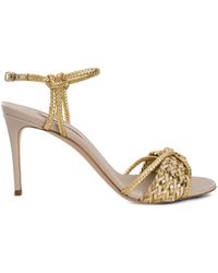 Casadei - 111Mm Interwoven Detailing Sandals - Lyst