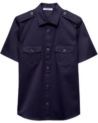 Prada - Short-Sleeve Uniform Shirt - Lyst