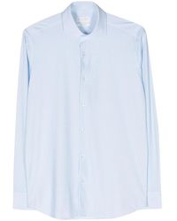 Dell'Oglio - Geometric-Pattern Classic-Collar Shirt - Lyst
