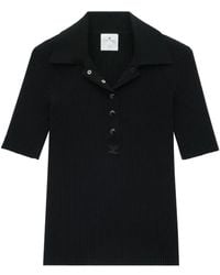 Courreges - Ac Poloshirt Aus Geripptem Strick - Lyst