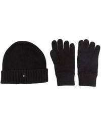 Tommy Hilfiger - Embroidered-logo Beanie And Gloves Set - Lyst