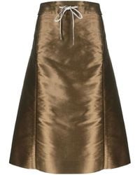 Maison Margiela - Moiré-Effect Drawstring Skirt - Lyst