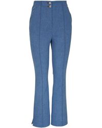 Veronica Beard - Kean Cropped-Jeans mit hohem Bund - Lyst