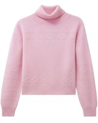 Pringle of Scotland - Jacquard Cashmere Turtleneck Sweater - Lyst