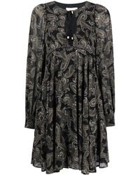 MICHAEL Michael Kors - Paisley-Print Long-Sleeve Dress - Lyst