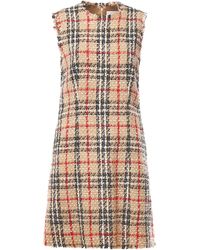 Burberry - Vestido midi a cuadros - Lyst