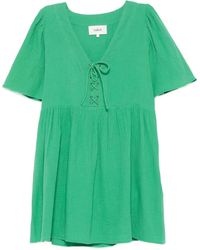 Ba&sh - Vestido corto con detalle de cordones - Lyst