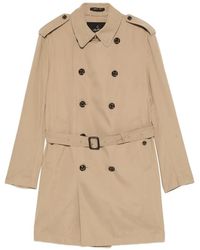 Montecore - Belted Double-Breasted Coat - Lyst