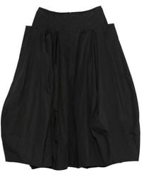 Tibi - Pinched-Pleat Midi Skirt - Lyst