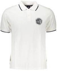 North Sails - Logo-Print Tipped Polo Shirt - Lyst