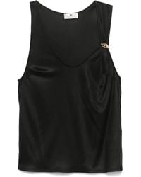 Elisabetta Franchi - ロゴブローチ タンクトップ - Lyst
