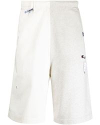Maison Mihara Yasuhiro - Logo-patch Cotton Shorts - Lyst