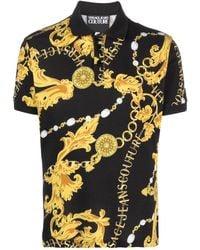 Versace - Poloshirt mit Barockmuster - Lyst