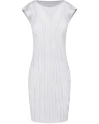 Pleats Please Issey Miyake - Pleated Cap-Sleeve Dress - Lyst