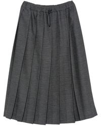 Fabiana Filippi - Pleated Drawstring-Waistband Midi Skirt - Lyst
