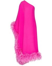 Valentino Garavani - Cady Couture Feather-trim Dress - Lyst
