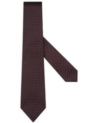ZEGNA - Zijden Stropdas Met Geometrisch Patroon - Lyst