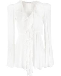 Philosophy Di Lorenzo Serafini - Ruched-Trim V-Neck Blouse - Lyst