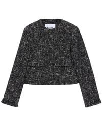 MSGM - Giacca Bouclé Con Frange - Lyst