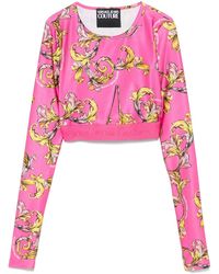 Versace Jeans Couture - Barocco-Print Top - Lyst