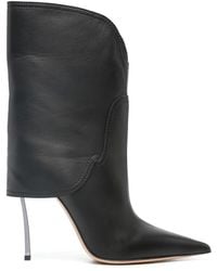 Casadei - 100Mm Leather Boots - Lyst