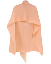 Alberta Ferretti - Asymmetrical Tie-Neck Cape - Lyst