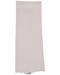 Rick Owens - Silk Blend Long Skirt - Lyst