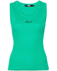 Karl Lagerfeld - Logo-embroidered Tank Top - Lyst