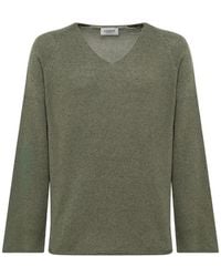 Laneus - V-Neck Long-Sleeve Jumper - Lyst