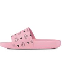 MCM - Pantoletten Mit Monogramm - Lyst