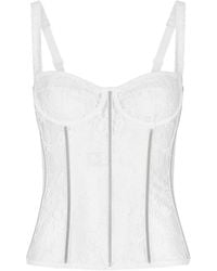 Dolce & Gabbana - Bustier Korset Met Kant - Lyst