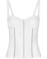 Dolce & Gabbana - Lace Lingerie Bustier With Straps - Lyst