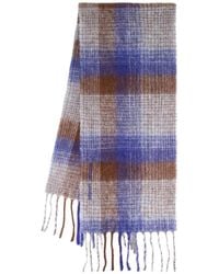 Samsøe & Samsøe - Alex Checked Fringed Scarf - Lyst