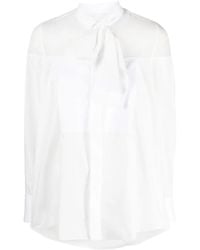 Sacai - Attached-Detail Sheer-Panels Shirt - Lyst
