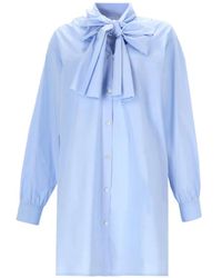 Moschino - Bow-Detail Shirt Dress - Lyst