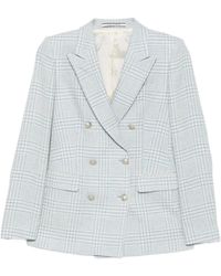 Tagliatore - Parigi Checked Double-Breasted Blazer - Lyst