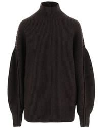 Carven - Ribbed-Knit High-Neck Sweater - Lyst